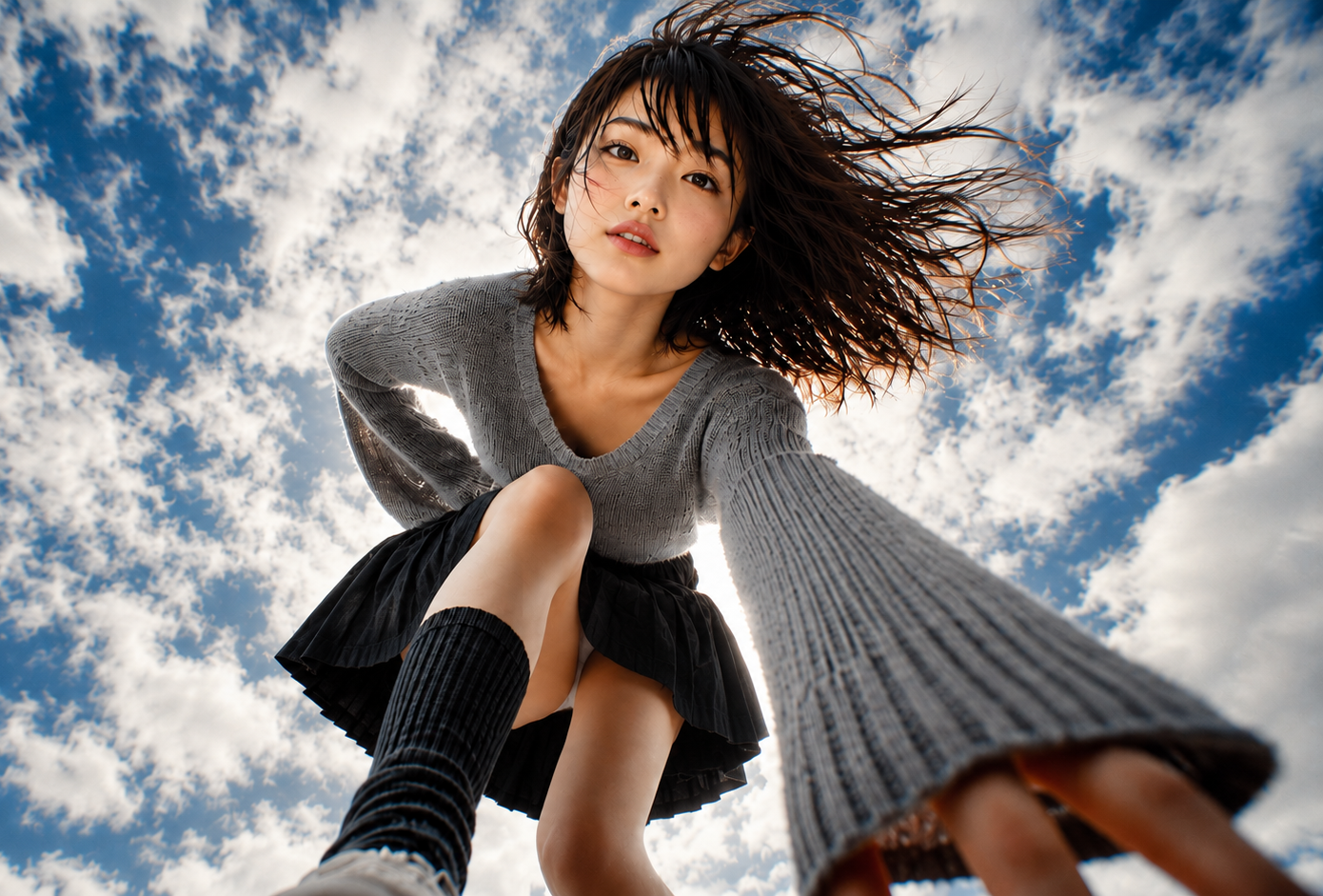 仕事を終えた架空の成人女性