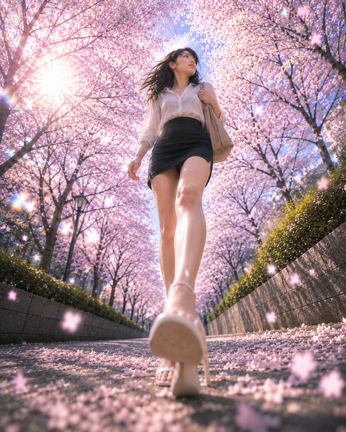 Cherry Blossoms on the Way to Work — PRIVATE HOURS cinematic AI visual story