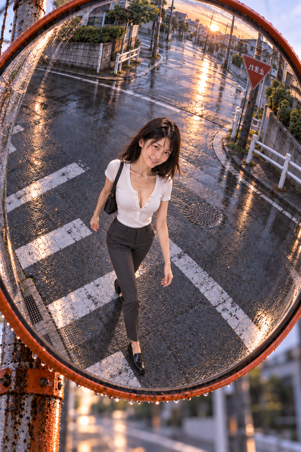夜明けの街を歩いてる白石澪
