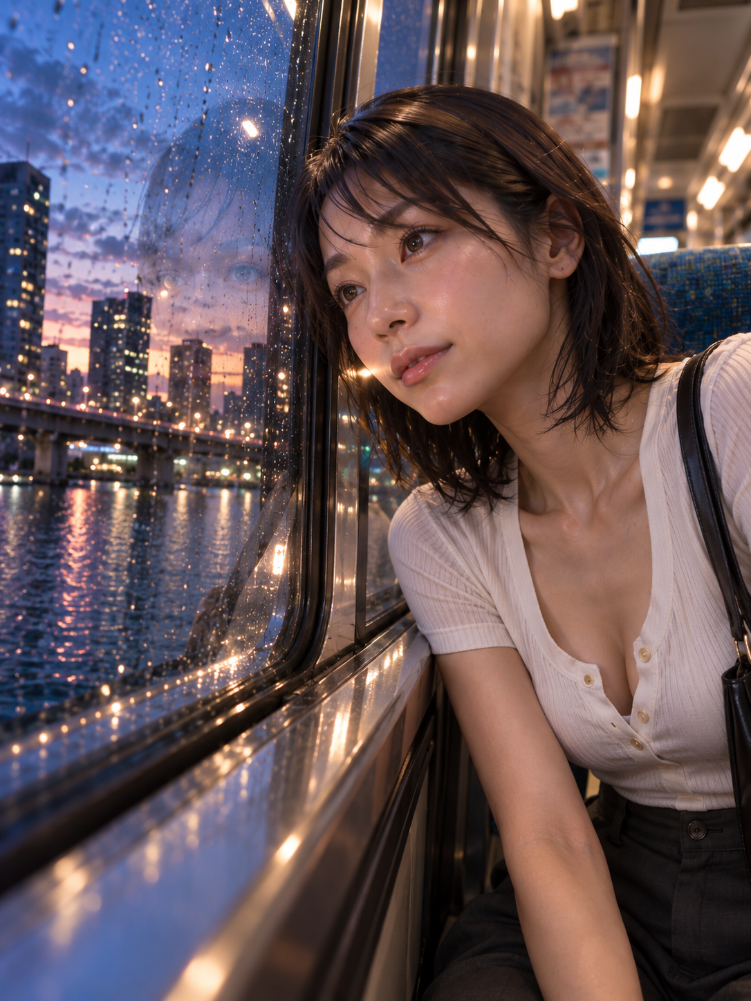 日の出前の静かな街をホテルへ向かう28歳のホテル調理師・白石澪